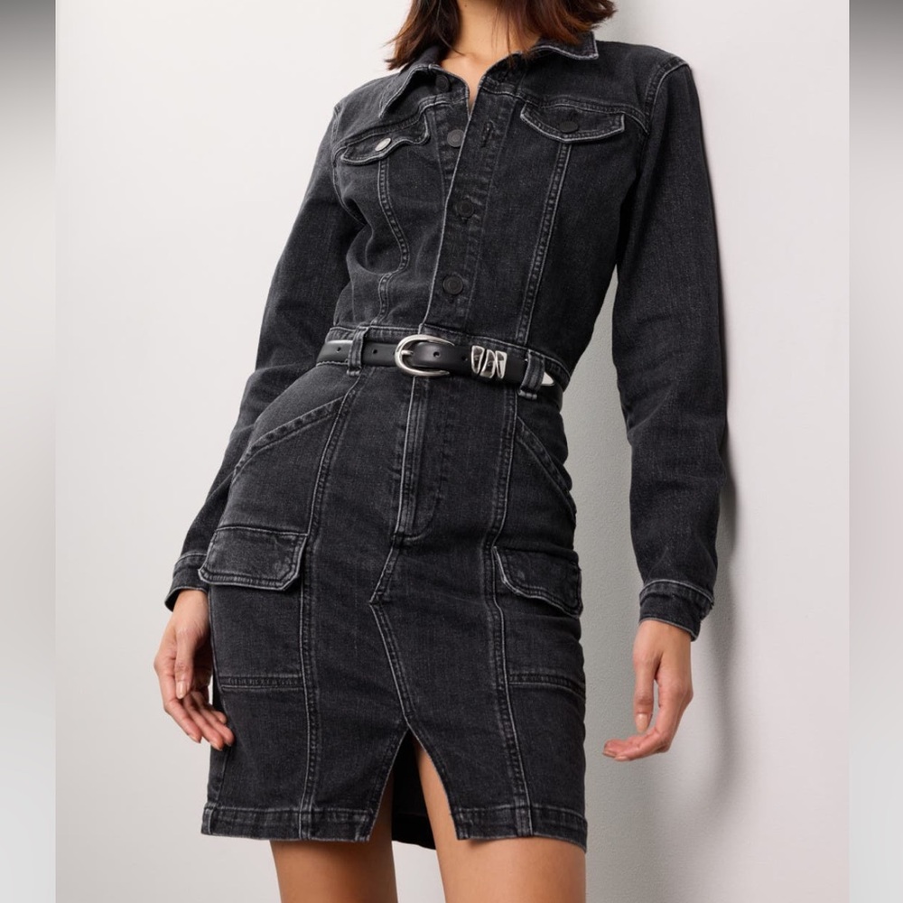 Like new Hudson Jeans Long Sleeve Reconstructed Jean Dress size L